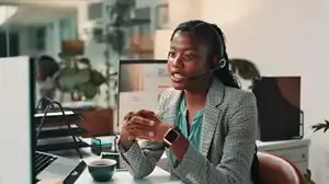 Support rep on phone